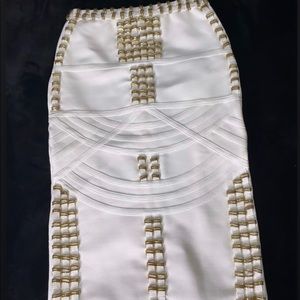 Bandage White Pencil Skirt